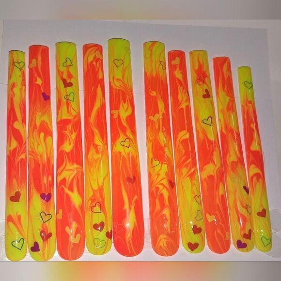 Hand crafted custom 10pc xxxl acrylic press on nails sz small - Picture 5 of 6